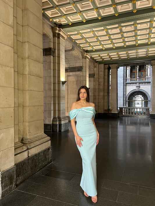 The Serena dress blue