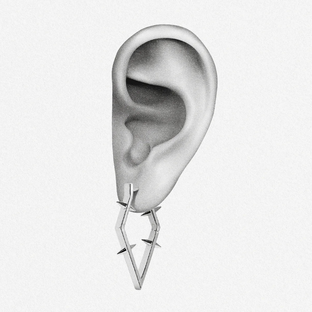 ANGULAR SPIKE FRAME EARRINGS