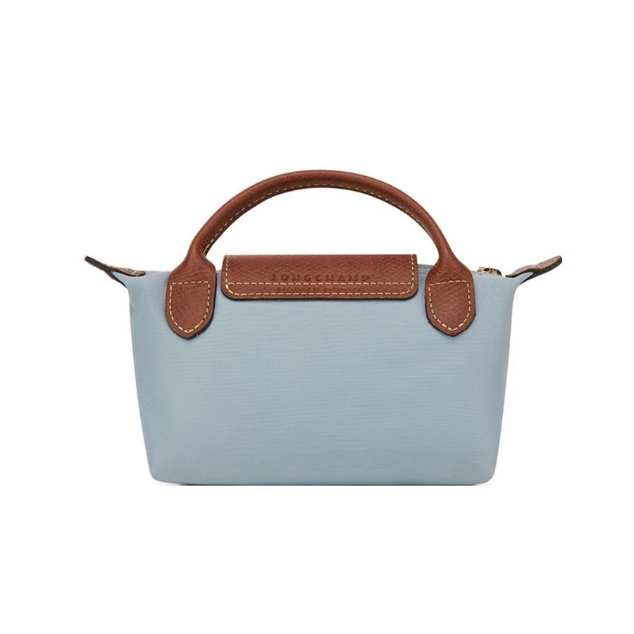 Le Pliage Original Pouch with handle Steel Gray - Recycled canvas