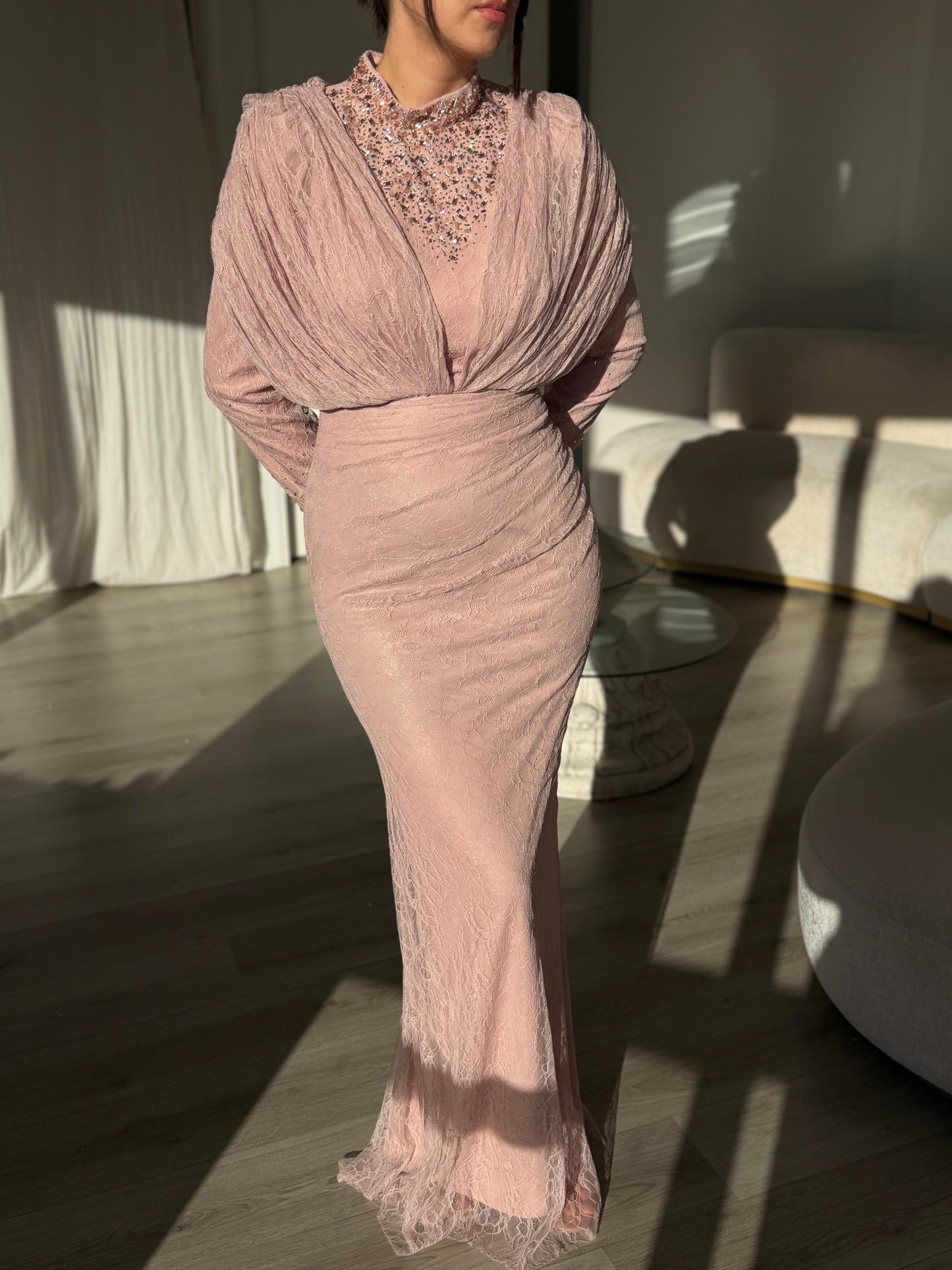 The Nuray dress soft pink