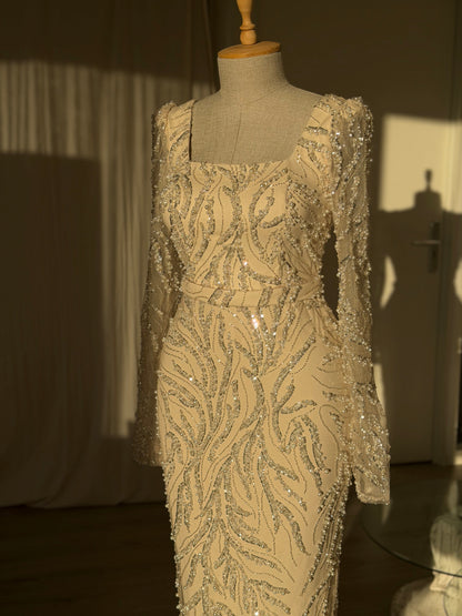 The Elvina dress beige