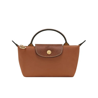 Le Pliage Original Pouch with handle Cognac - Recycled canvas