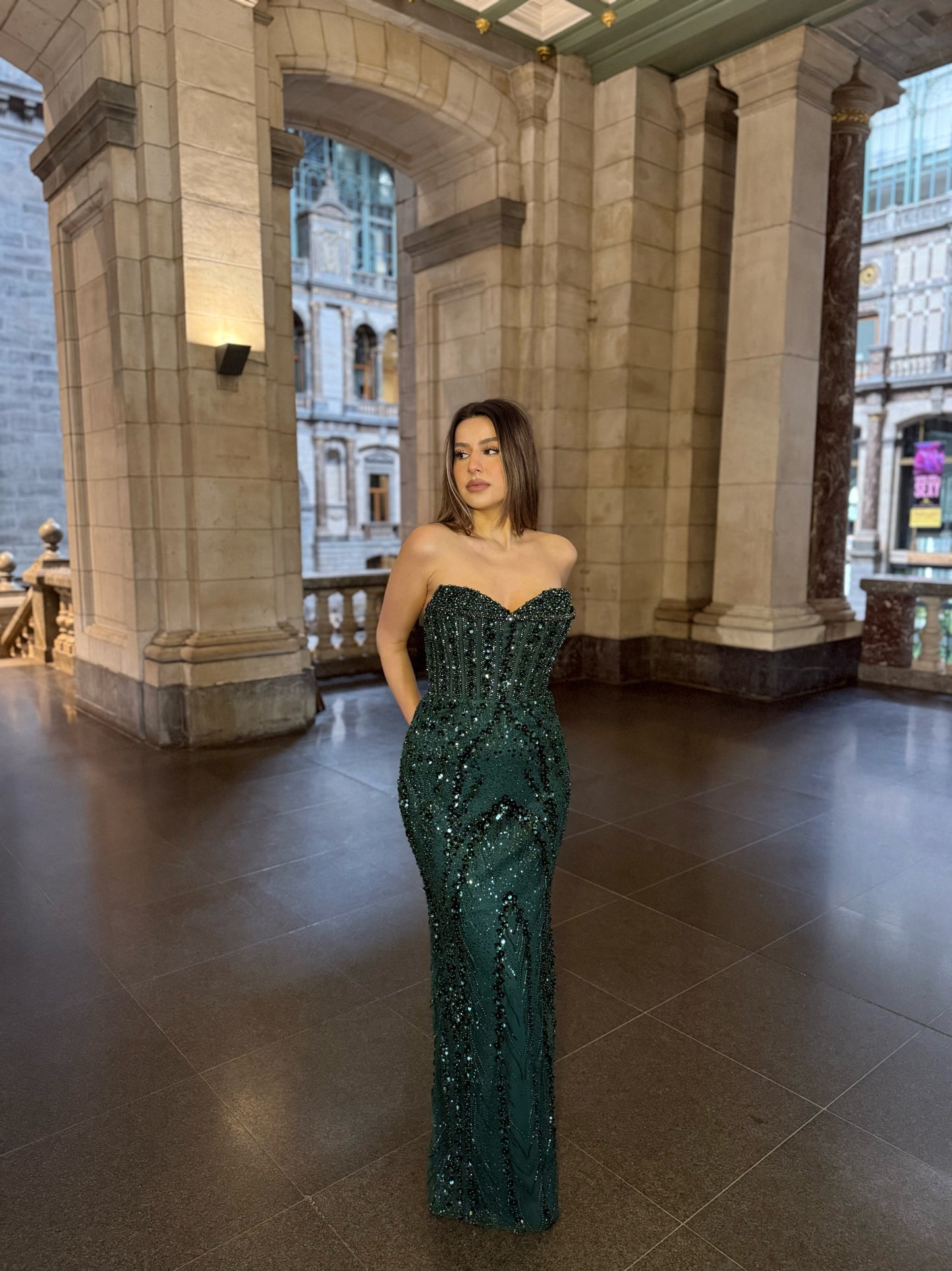 The Afra dress green