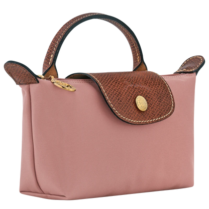 Le Pliage Original Pouch with handle Pink Tea - Recycled canvas