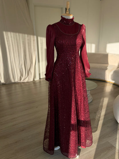 The Mislina dress burgundy