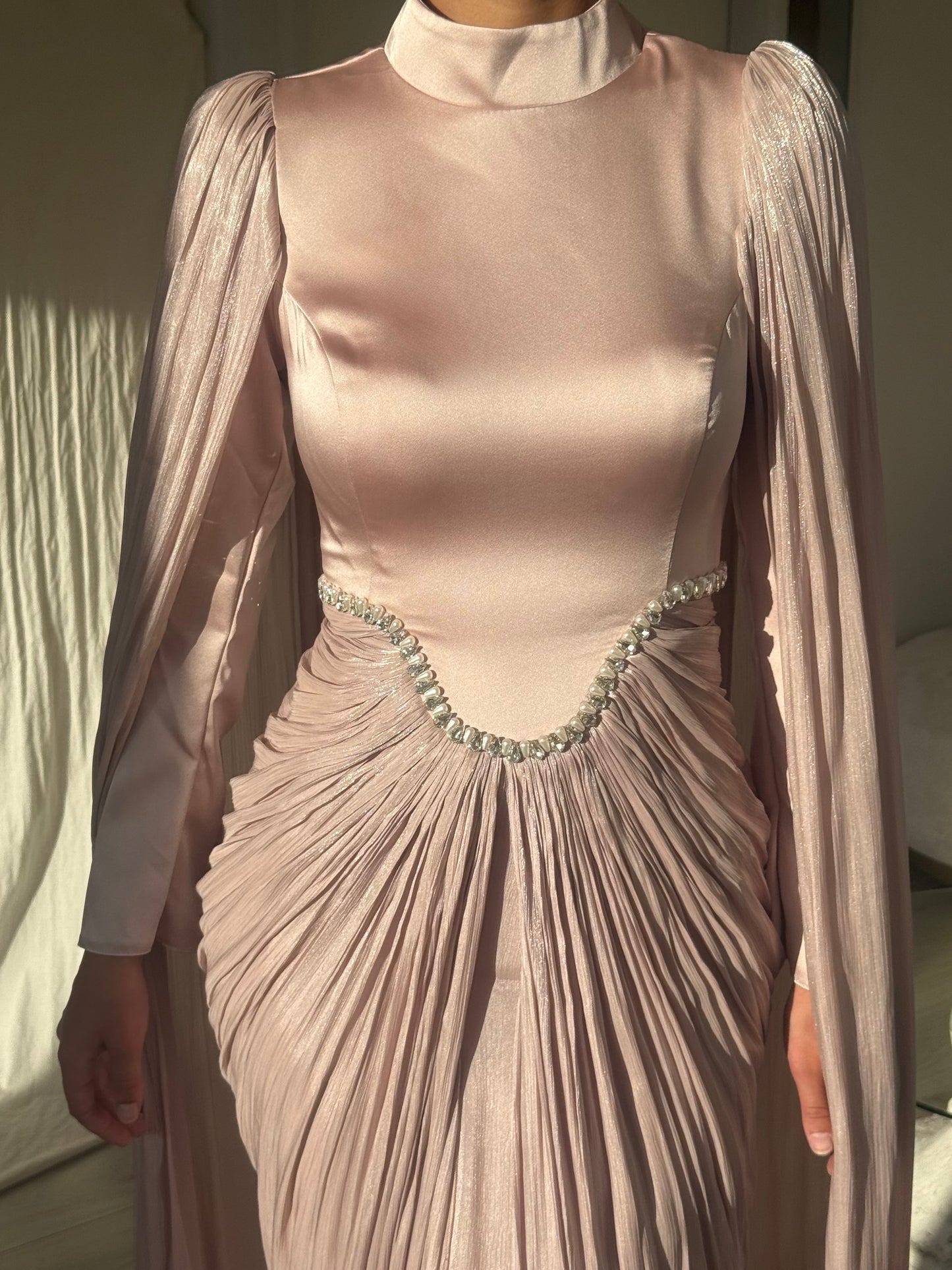 The Solena dress soft pink