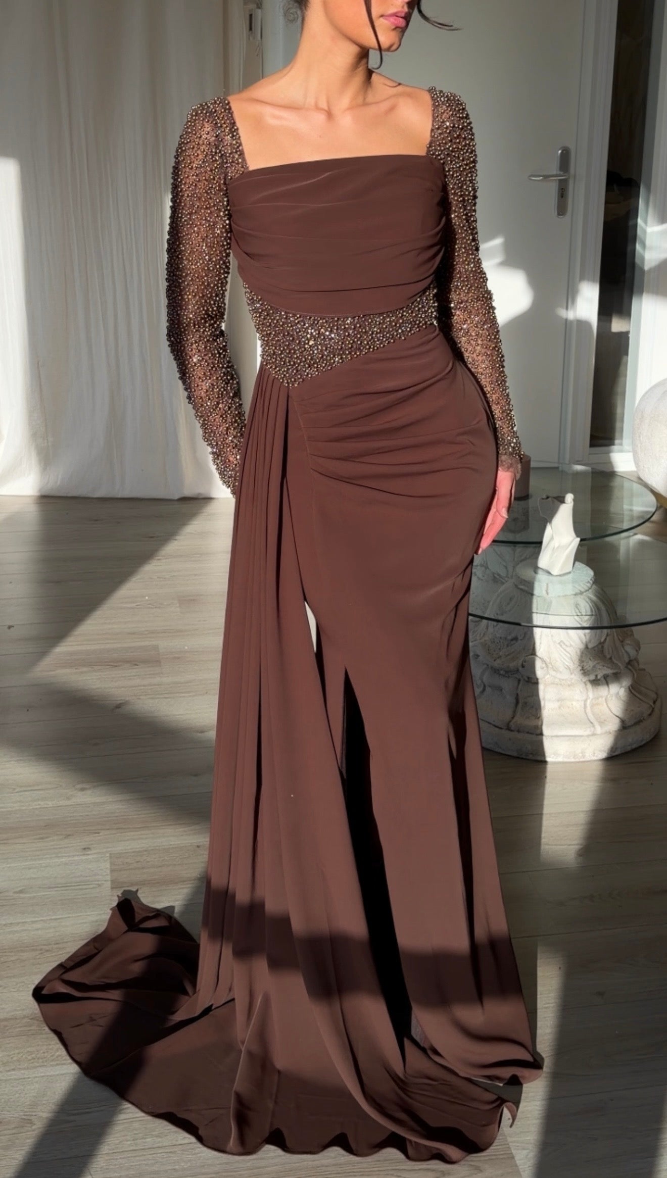 The Yara dress brown