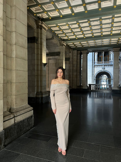 The Ezra dress beige