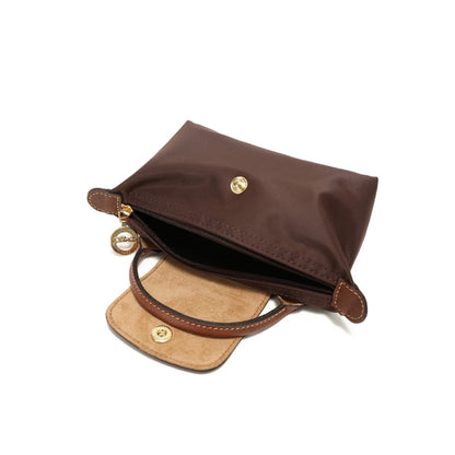 Le Pliage Original Pouch with handle Ebony Brown - Recycled canvas