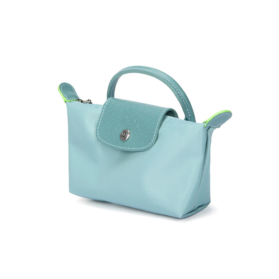 Le Pliage Original Pouch with handle Lake Blue - Recycled canvas