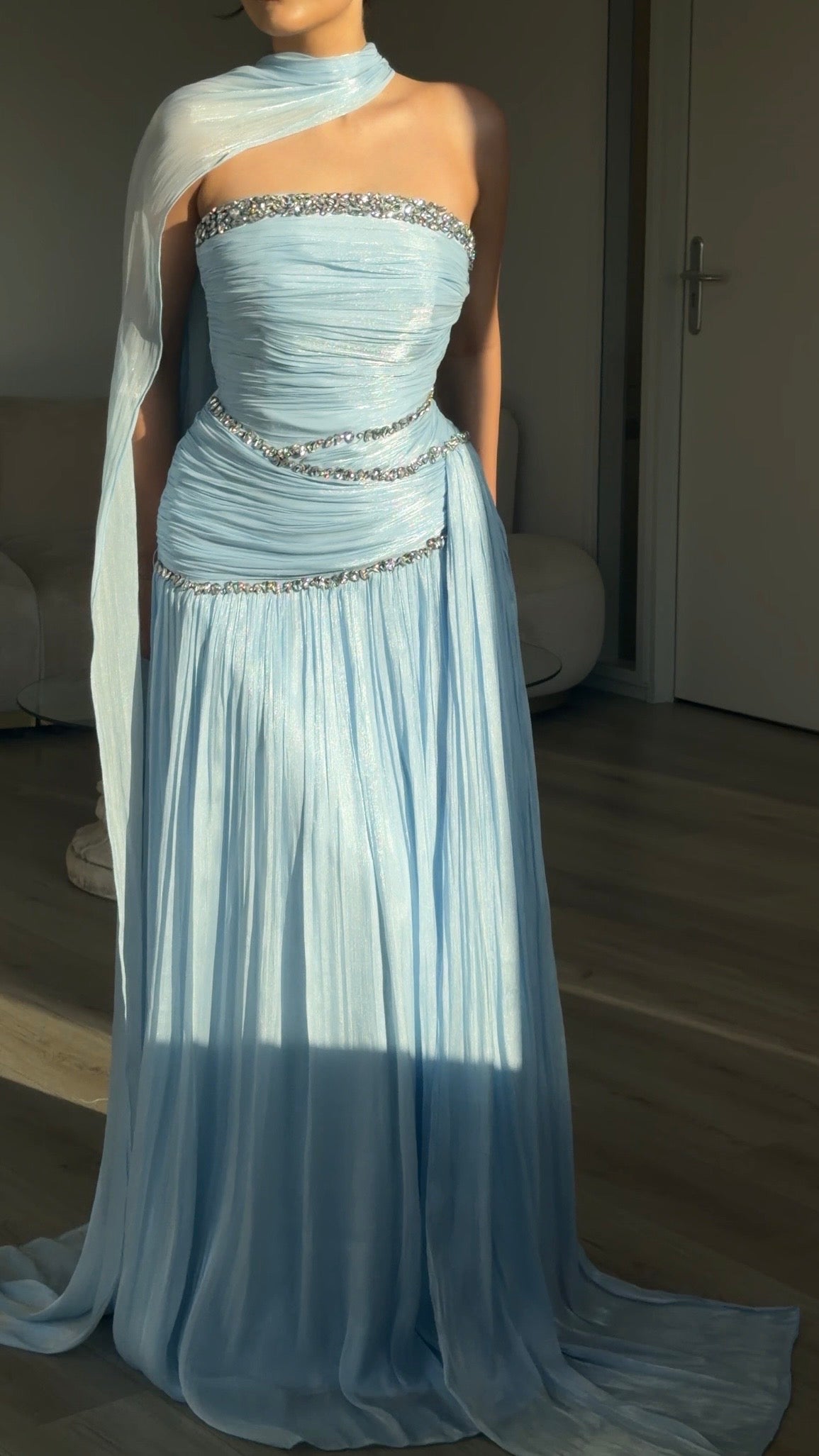The Alia dress baby blue