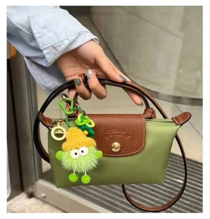 Le Pliage Original Pouch with handle Moss Green - Recycled canvas