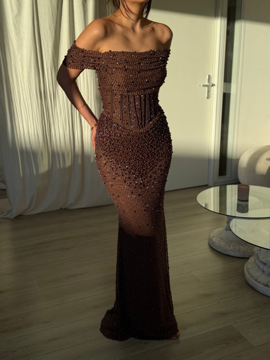 The Elira dress brown