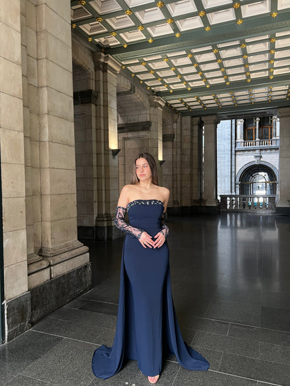 The Ariel dress navy blue