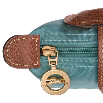 Le Pliage Original Pouch with handle Eucalyptus Green - Recycled canvas