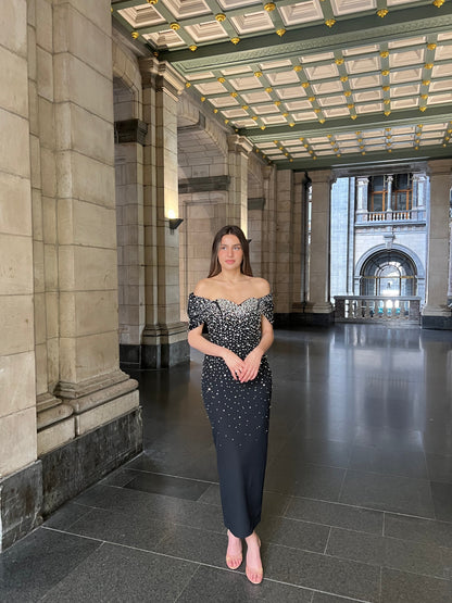 The Serna dress black