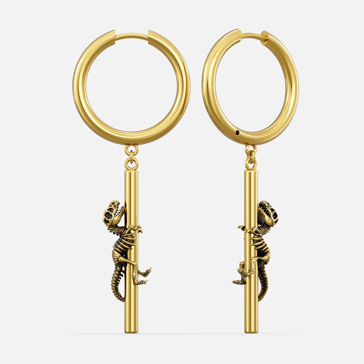 ANCIENT DRAGON FOSSIL EARRINGS