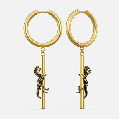 ANCIENT DRAGON FOSSIL EARRINGS