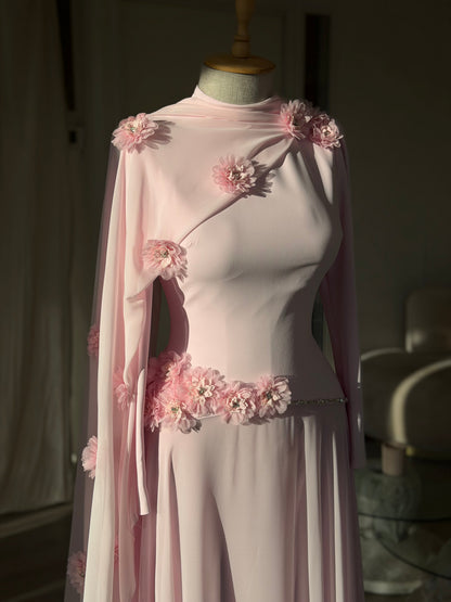 The Peony dress soft pink