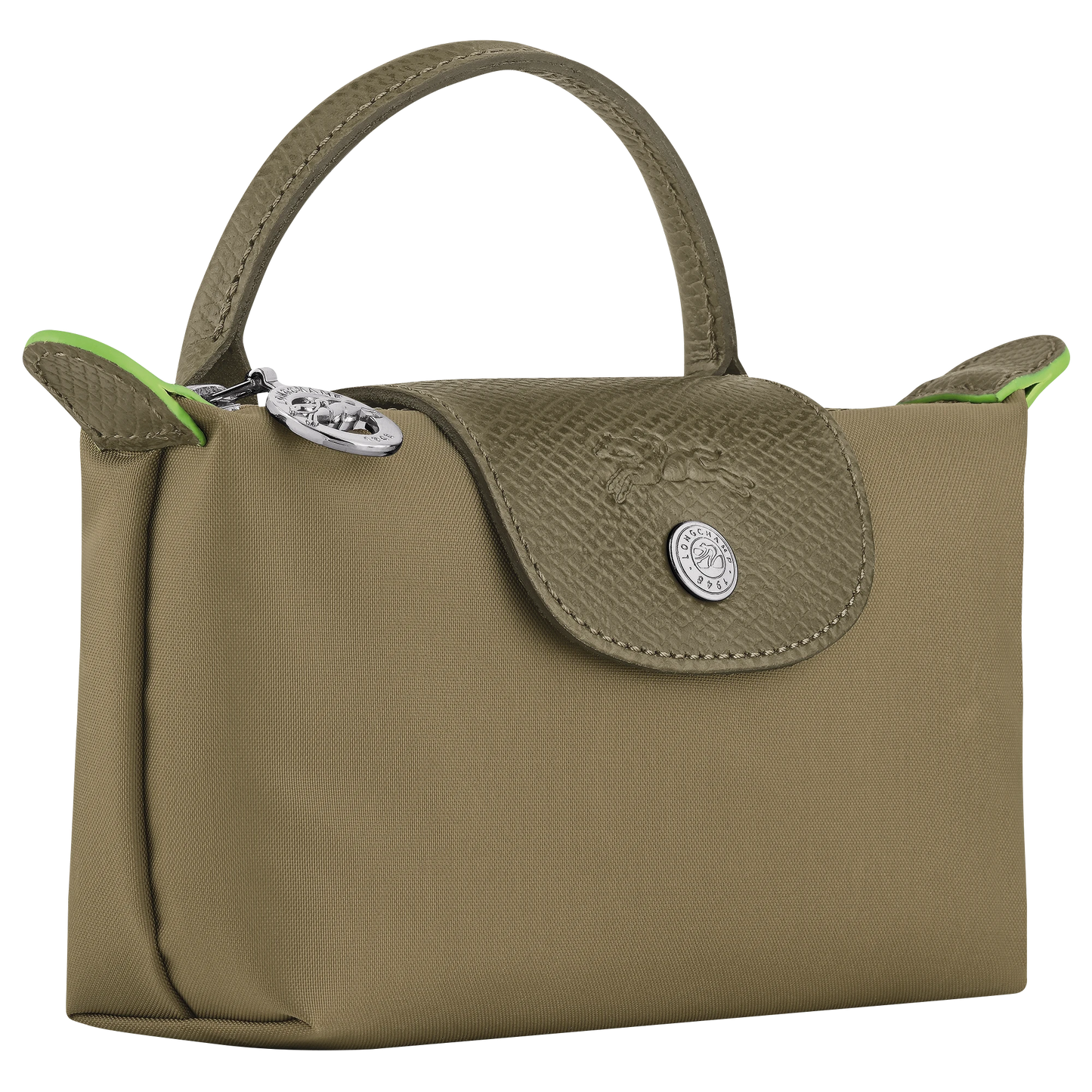 Le Pliage Original Pouch with handle Artichoke - Recycled canvas