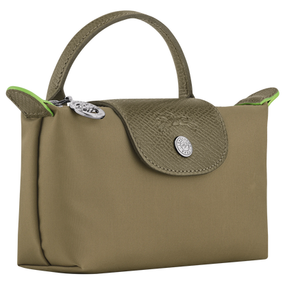 Le Pliage Original Pouch with handle Artichoke - Recycled canvas