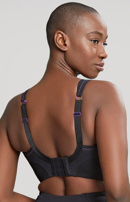 Nonwired Sports Bra | Black/Purple