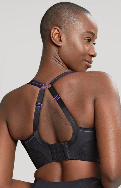 Nonwired Sports Bra | Black/Purple