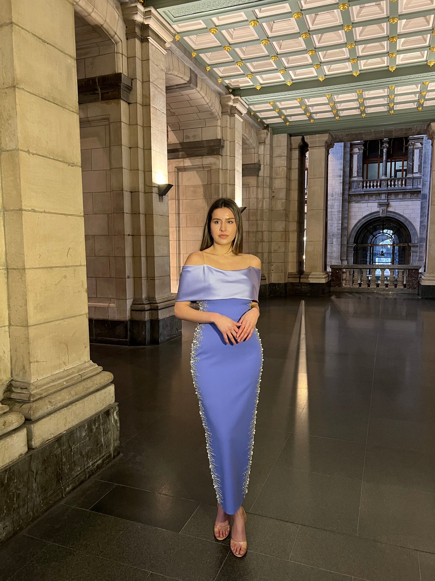The Meral dress lilac/blue