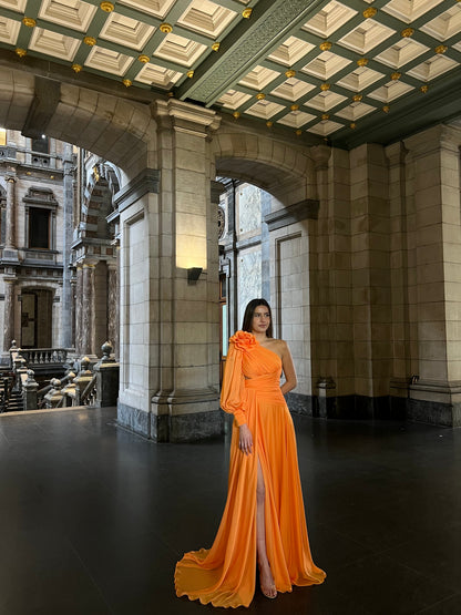 The Hira dress orange