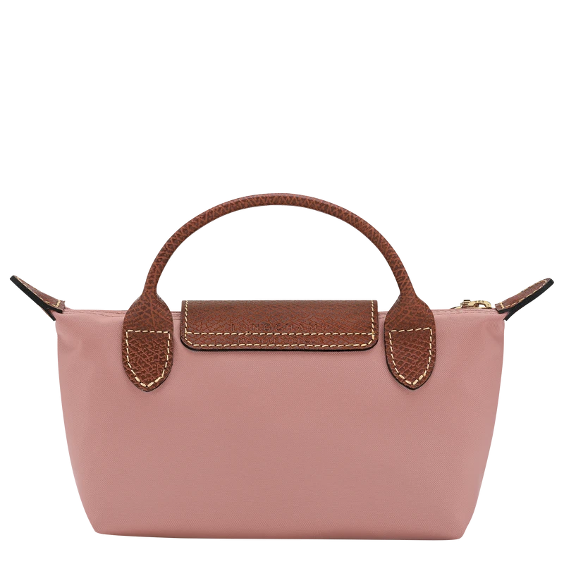 Le Pliage Original Pouch with handle Pink Tea - Recycled canvas