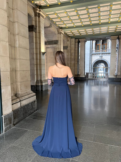 The Ariel dress navy blue