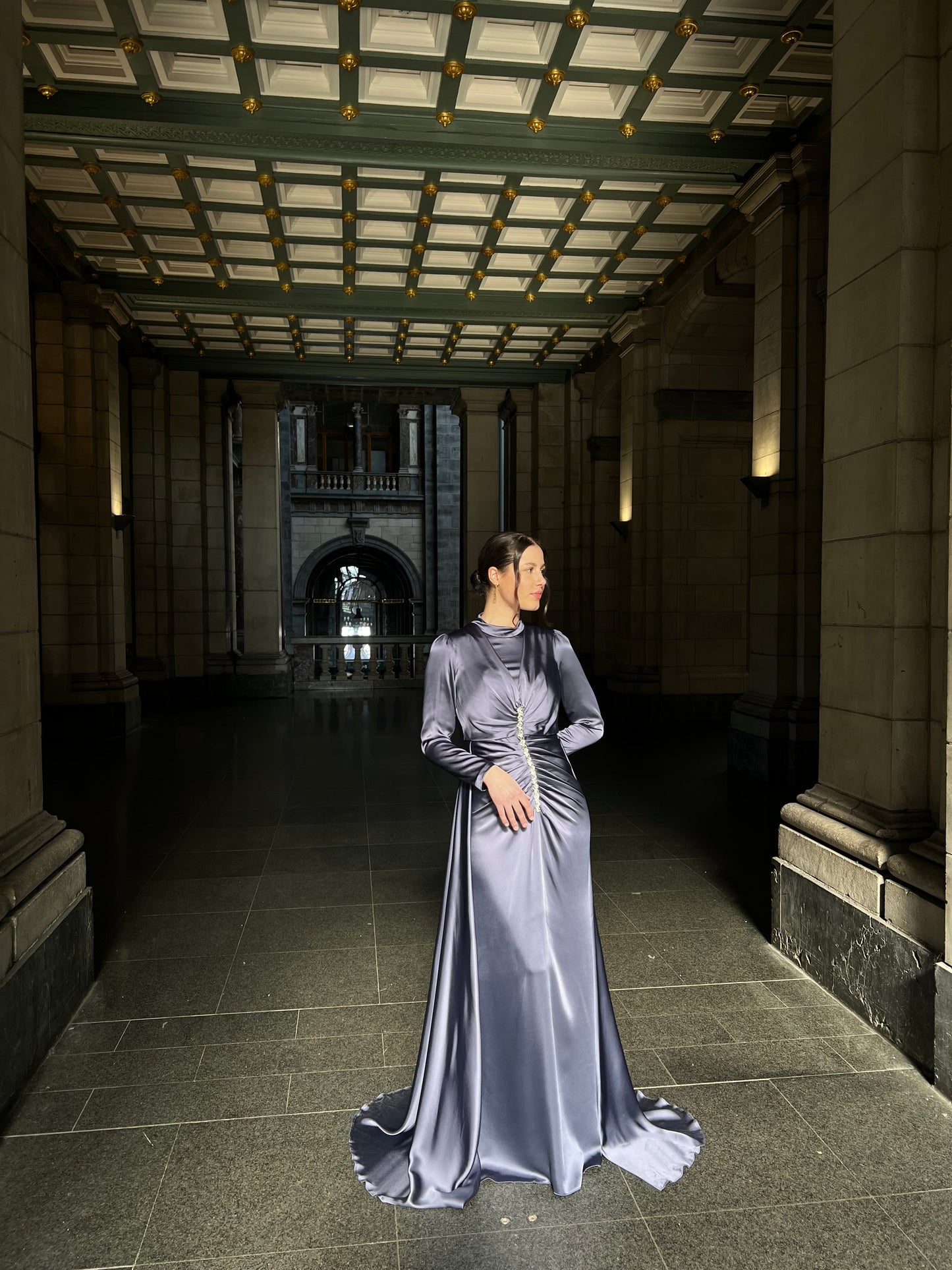 The Arzu dress blue