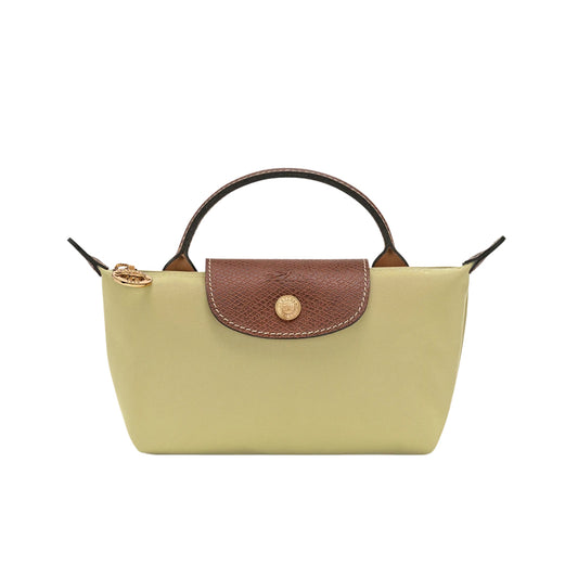 Le Pliage Original Pouch with handle Pistachio - Recycled canvas