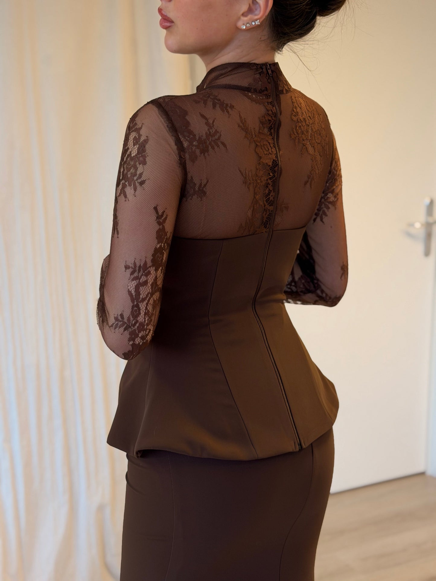 The Adelya dress dark brown