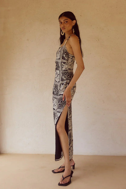 CHANTELLE MIDI DRESS - HAVANNA BLACK
