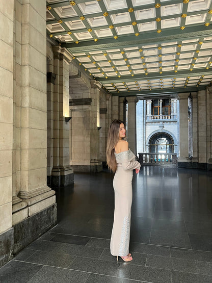 The Ezra dress beige