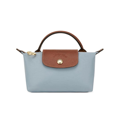 Le Pliage Original Pouch with handle Steel Gray - Recycled canvas