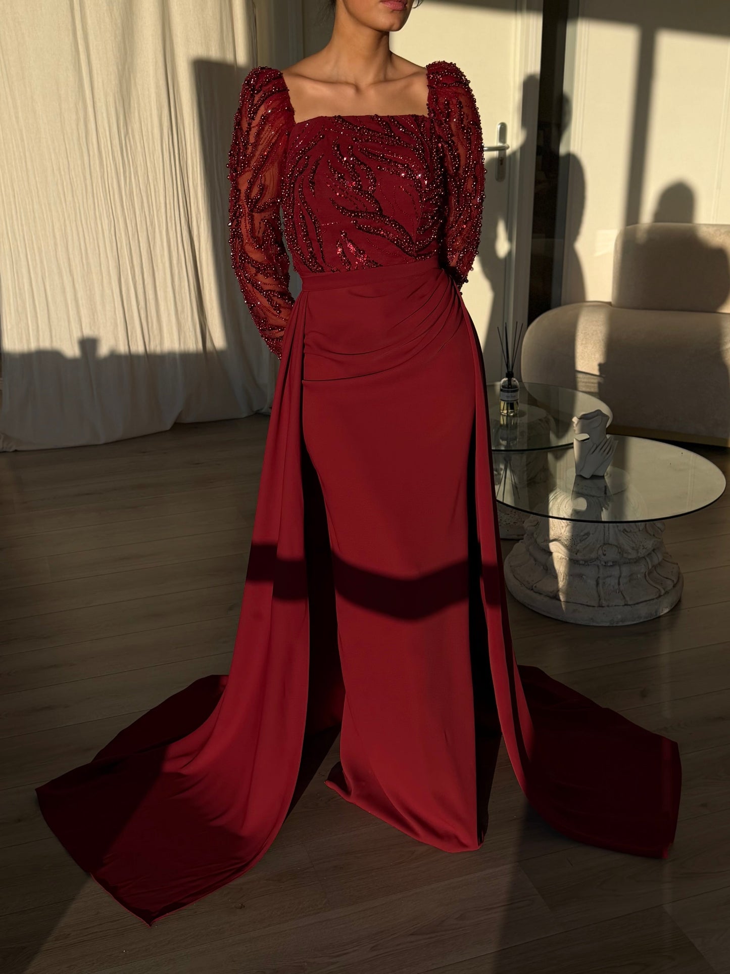 The Ayde dress burgundy