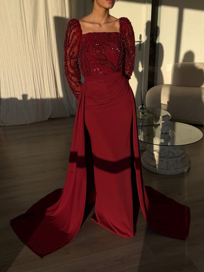 The Ayde dress burgundy