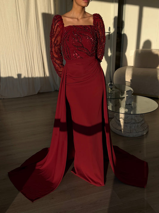 The Ayde dress burgundy
