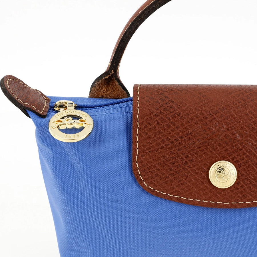 Le Pliage Original Pouch with handle Cobalt Blue - Recycled canvas