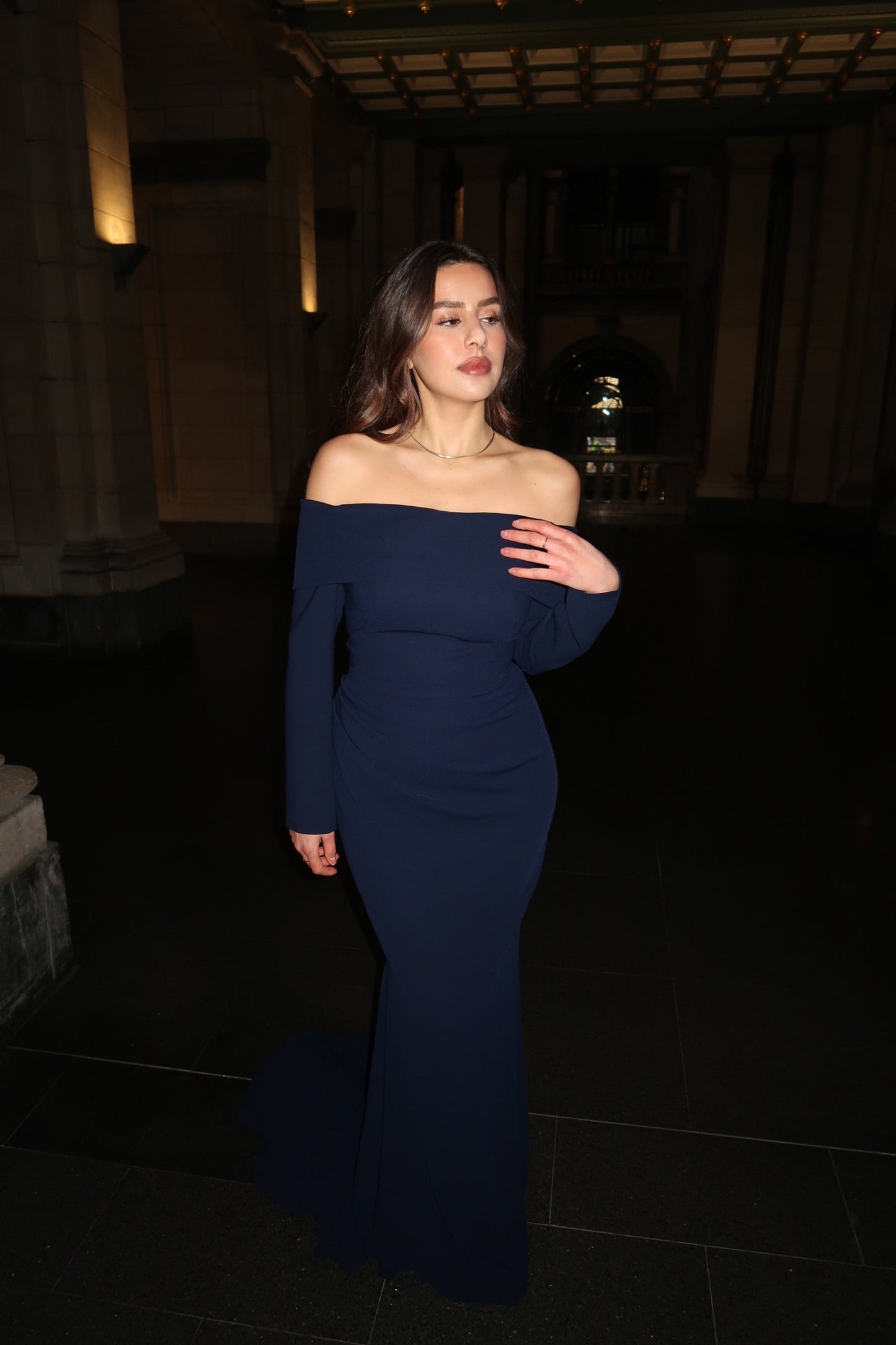 The Mihra dress navy blue
