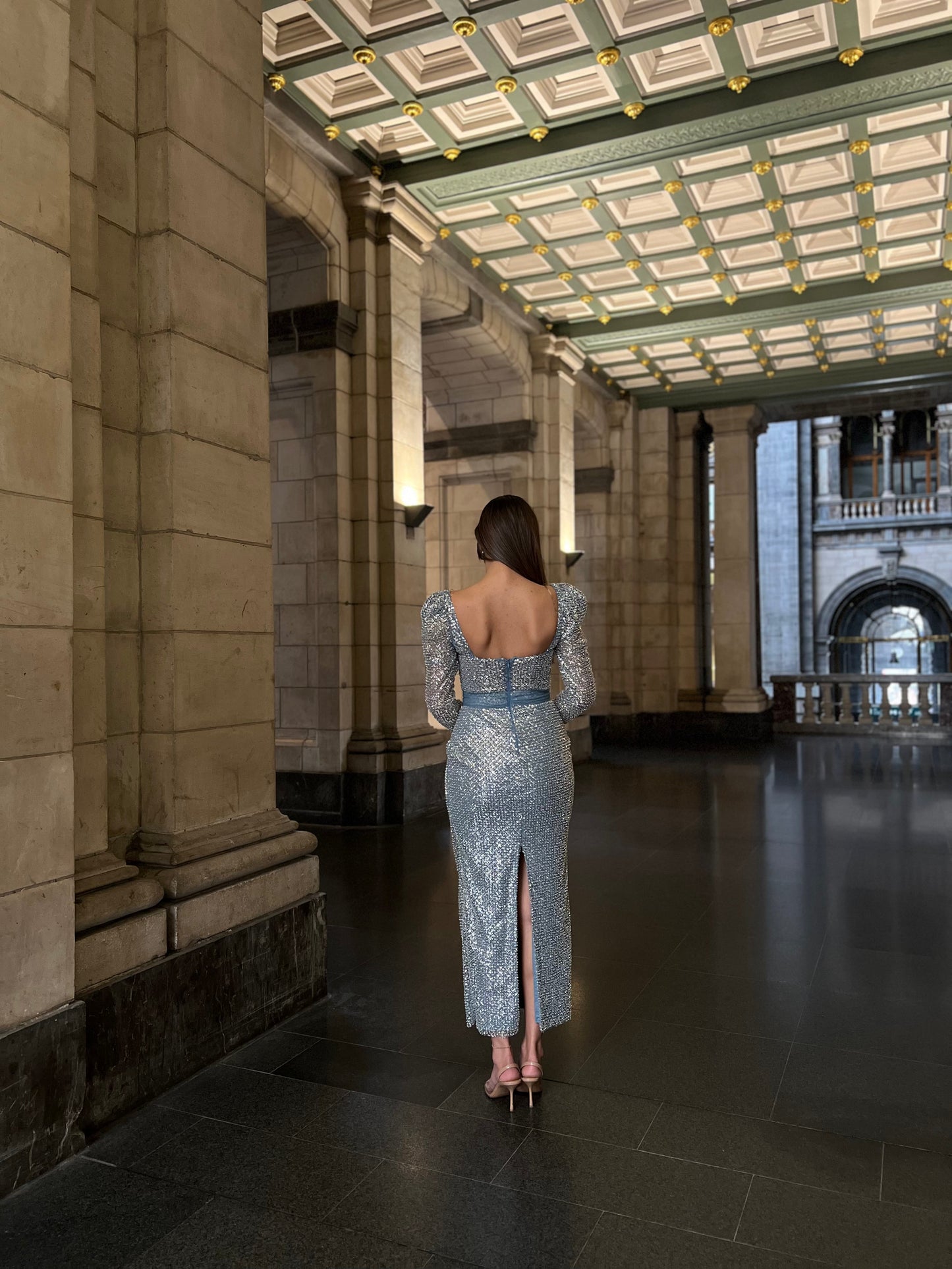 The Liya dress blue