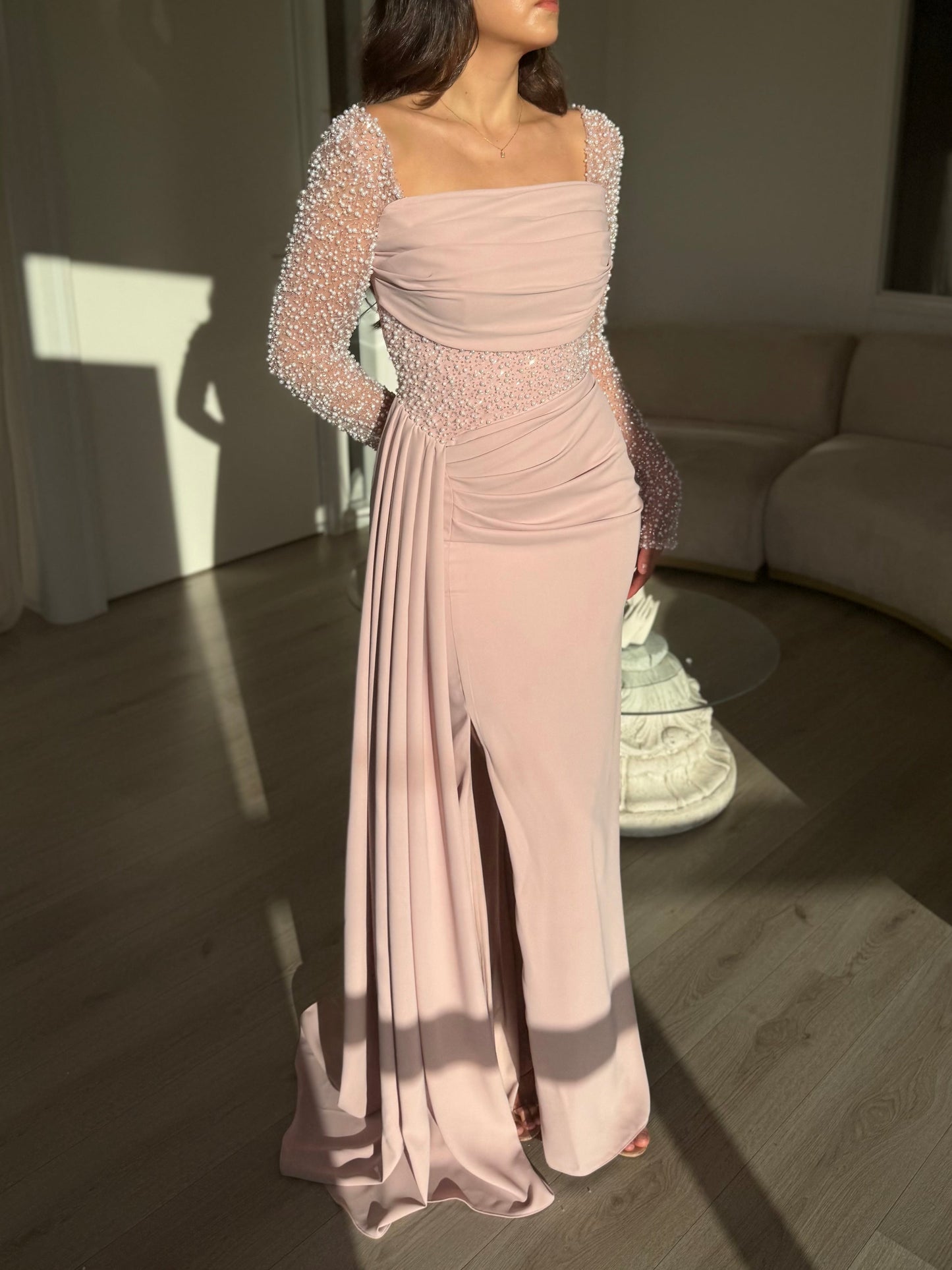 The Yara dress soft pink