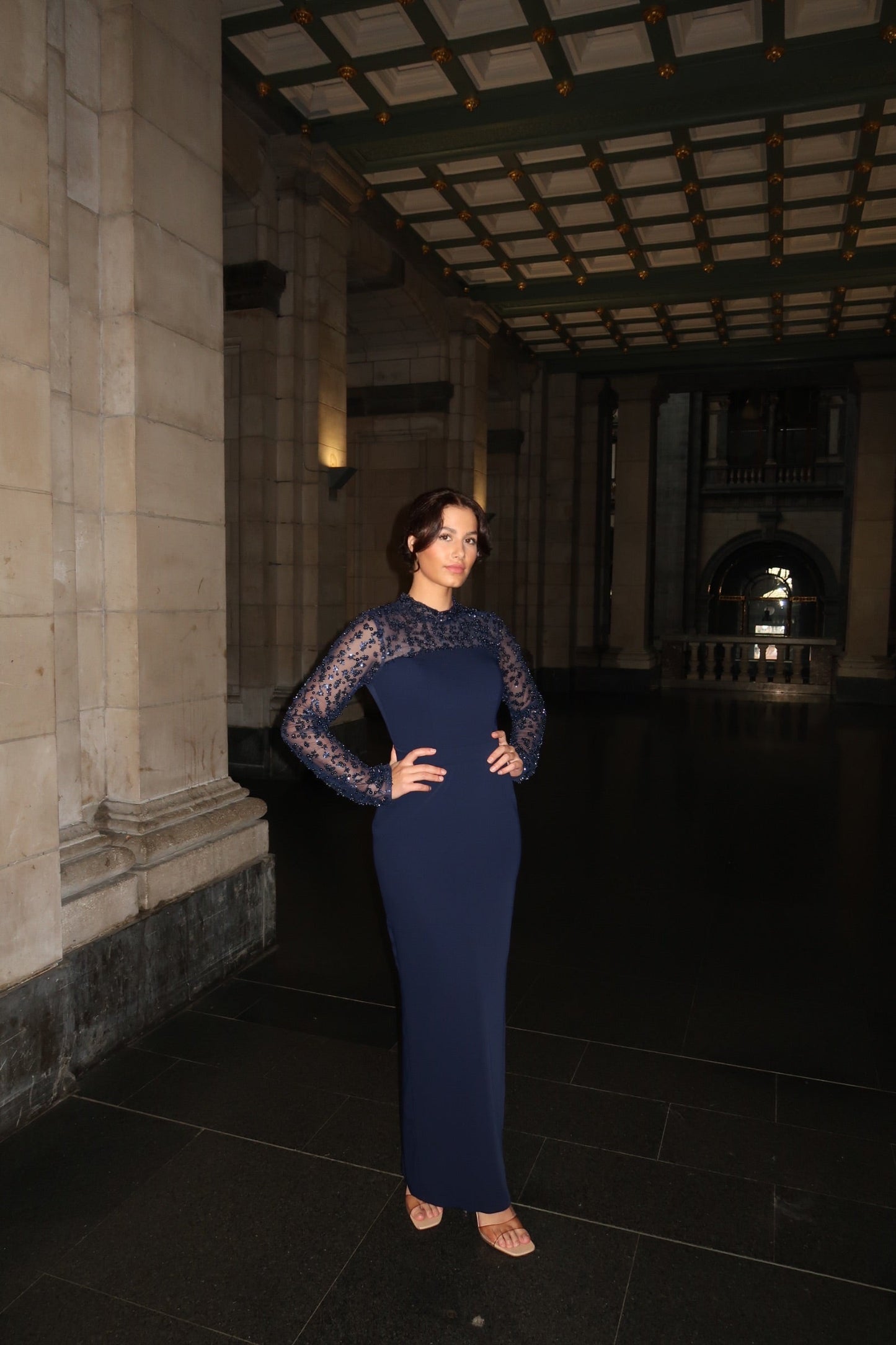 The Darla dress navy blue