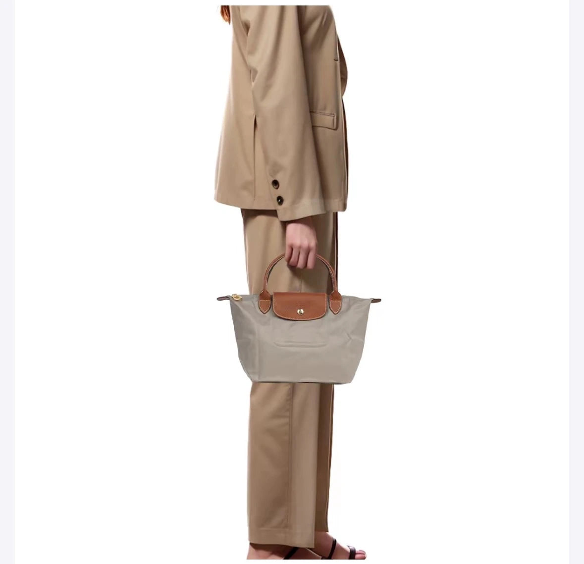 Le Pliage Original Tote bag Turtledove Gray - Recycled canvas