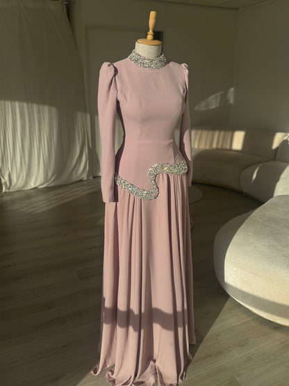 The Daisy dress dusty pink
