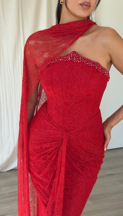 The Alina dress red