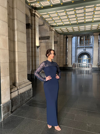 The Darla dress navy blue