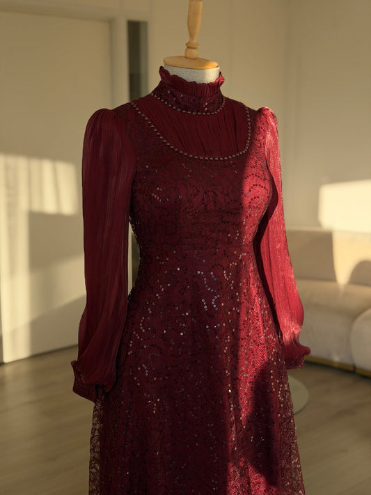 The Mislina dress burgundy